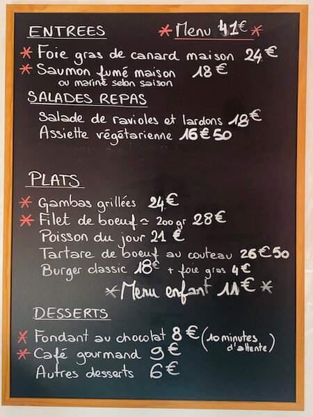 menu 41 euro